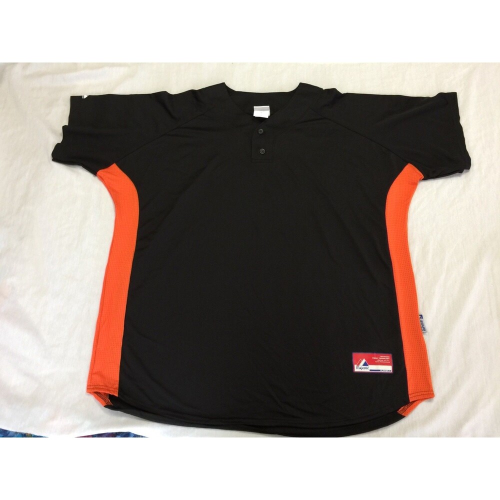 NWOT MAJESTIC COOL BASE 2BUTTON MENS ATHLETIC BASEBALL JERSEY SHIRT SIZE 2X 2XL